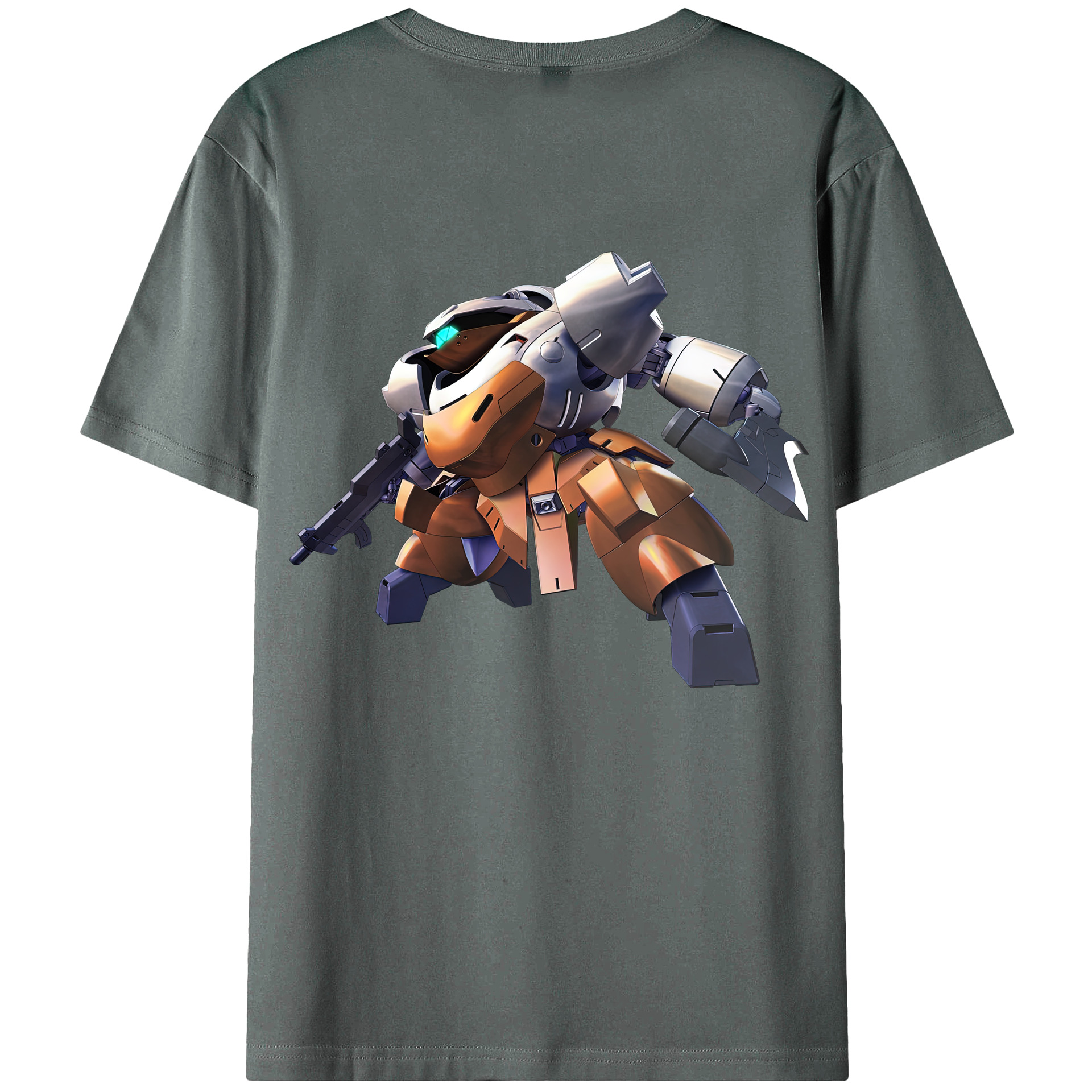 （画像用） 機動戦士ガンダム Mobile Suit Gundam 綿100％ メンズ半袖Tシャツ（バックプリント） 通気性